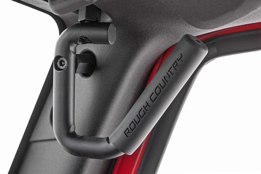 Rough Country 6503 Grab Handles | Steel | FR & RR | Black | Jeep Wrangler JK/Wrangler Unlimited (07-18)