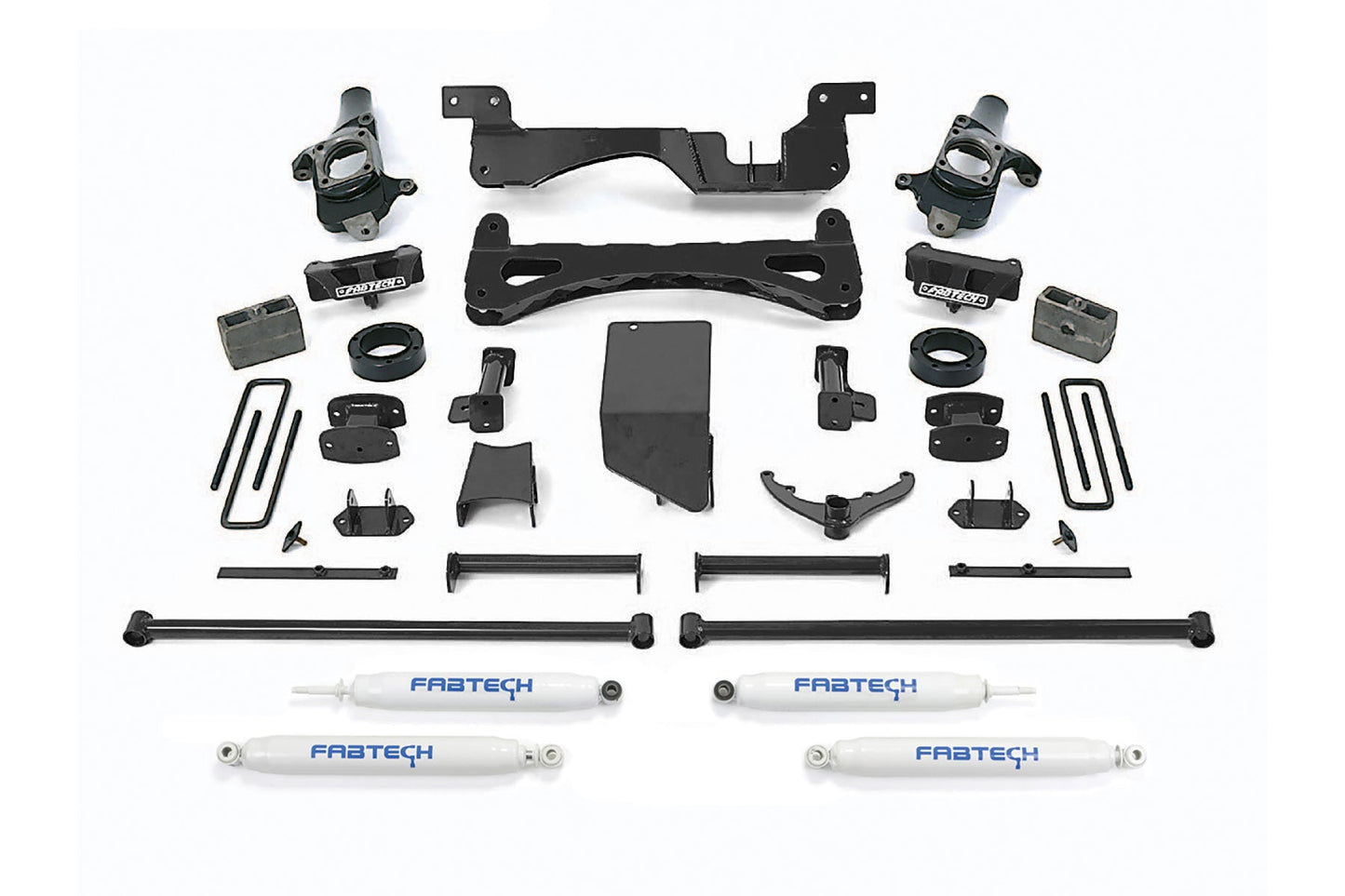Fabtech 6" PERF SYS W/PERF SHKS 01-10 GM C/K2500HD, C/K3500 NON DUALLY