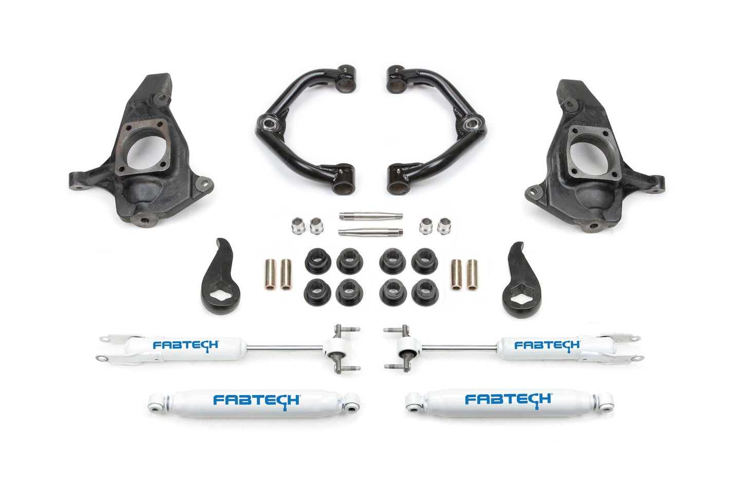 Fabtech 3.5 in. ULTIMATE SYS W/UNIBALL UC & PERF SHOCKS 2011-19 GM C/K2500HD/3500HD