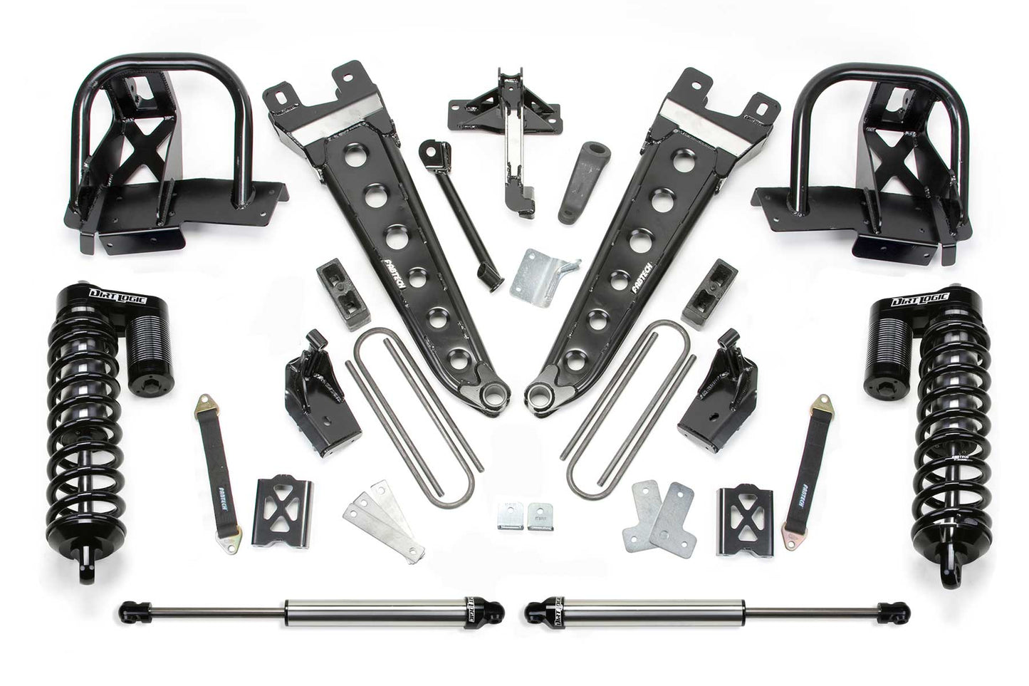 Fabtech 6" RAD ARM SYS W/DLSS 4.0 C/O& RR DLSS 05-07 FORD F250 4WD W/O FACTORY OVERLOAD