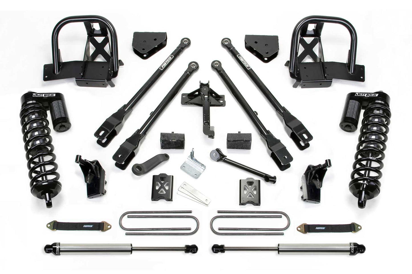 Fabtech 6" 4LINK SYS W/DLSS 4.0 C/O & RR DLSS 08-10 FORD F350 4WD