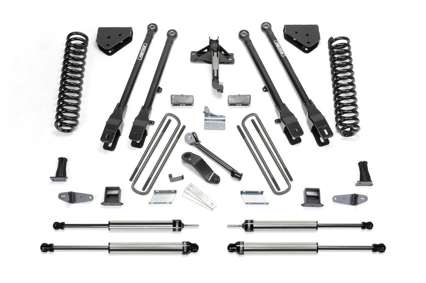 Fabtech 10" 4LINK SYS W/COILS & DLSS SHKS 08-10 FORD F350 4WD