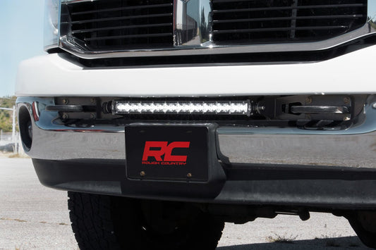 Rough Country 70568BL LED Light Kit | Bumper Mount | 20" Black Single Row | Ram 2500 (03-10)/2500 (11-18)/3500 (11-18)