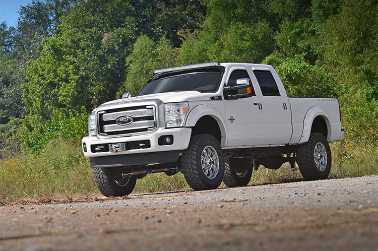 Rough Country 70516 LED Light Mount | Upper Windshield | 54" Curved | Ford F-250/F-350 Super Duty (99-16)
