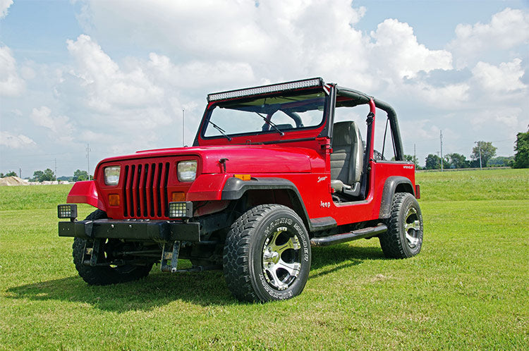 Rough Country 70508 LED Light Mount | Upper Windshield | 50" Straight | Jeep Wrangler YJ (87-95)