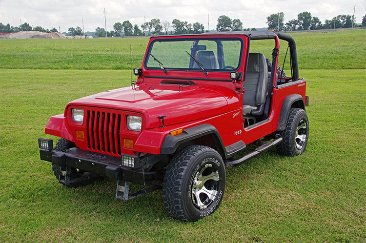 Rough Country 70510 LED Light Mount | Lower Windshield | Pod Pair | Jeep Wrangler YJ 4WD (87-95)