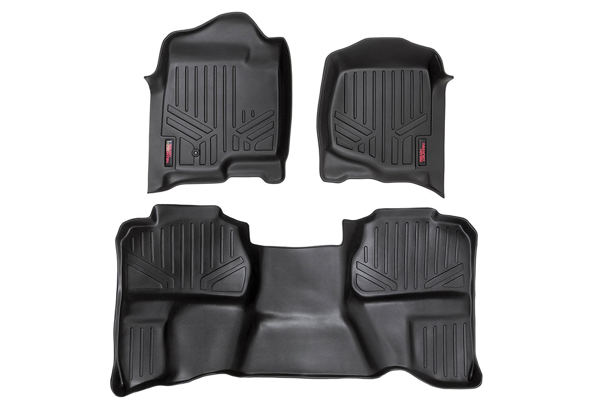 Rough Country M-20712 Floor Mats | FR & RR | Ext Cab | Chevy/GMC 1500/2500HD (07-14)