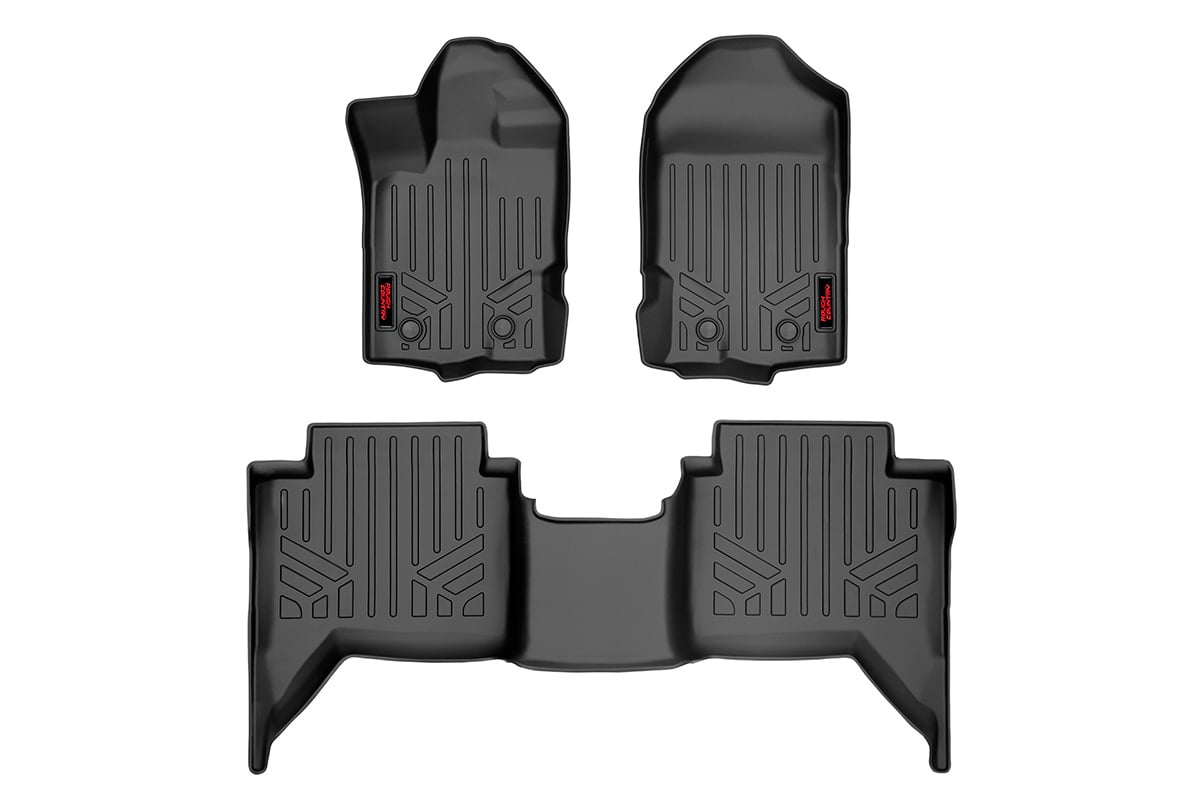 Rough Country M-51002 Floor Mats | FR & RR | Ford Ranger 2WD/4WD (2019-2023)