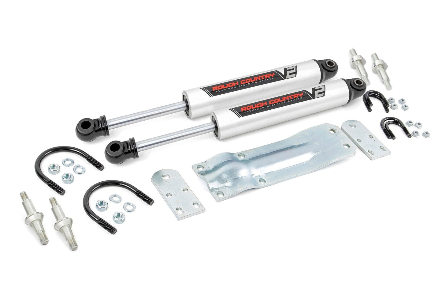 Rough Country 8735670 V2 Steering Stabilizer | Dual | Chevy/GMC C10/K10 Truck & SUV/K5 Blazer (69-91)