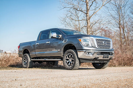 Rough Country 868RED 2 Inch Lift Kit | Red Spacers | Nissan Titan XD 2WD/4WD (2016-2024)