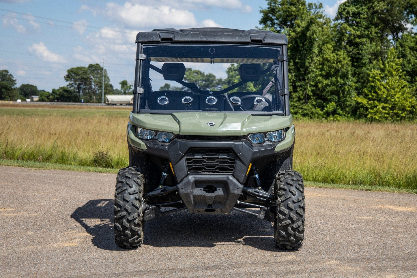 Rough Country 98262030 Vented Full Windshield | Scratch Resistant | Can-Am Defender HD 5/HD 8/HD 9/HD 10
