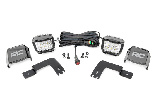 Rough Country 93190 LED Light | Under Bed Mount | 3" Chrome Pair | Wide Angle | Polaris XPEDITION ADV 5