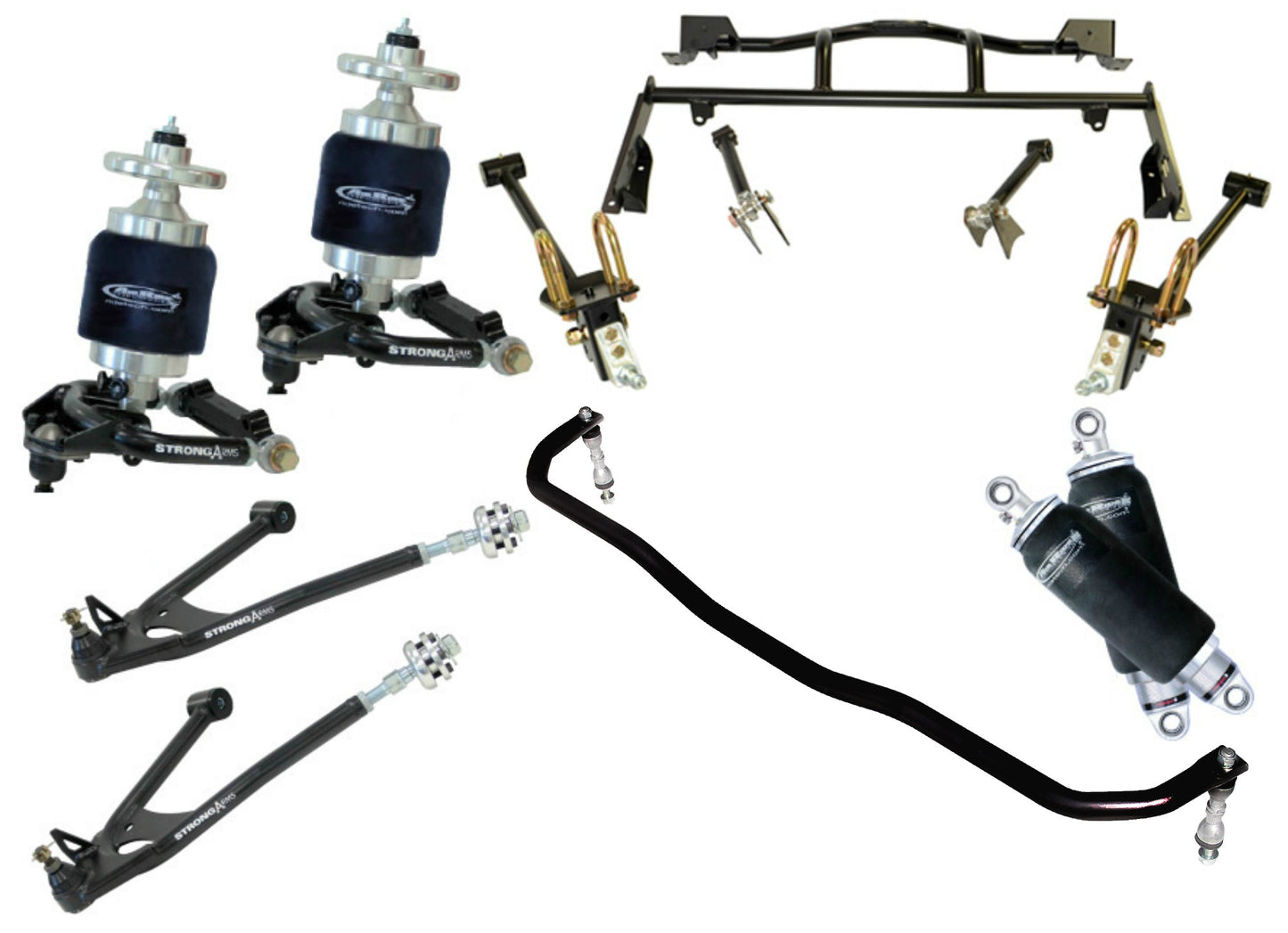 Ridetech 12110398 TQ Air Suspension System for 1967-1970 Cougar.