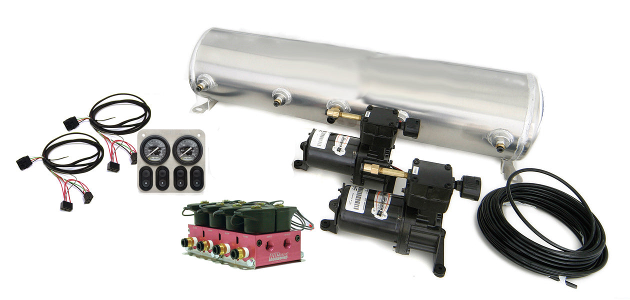 Ridetech 30154700 BigRed Analog 4 way air suspension control system with 5 gallon tank.