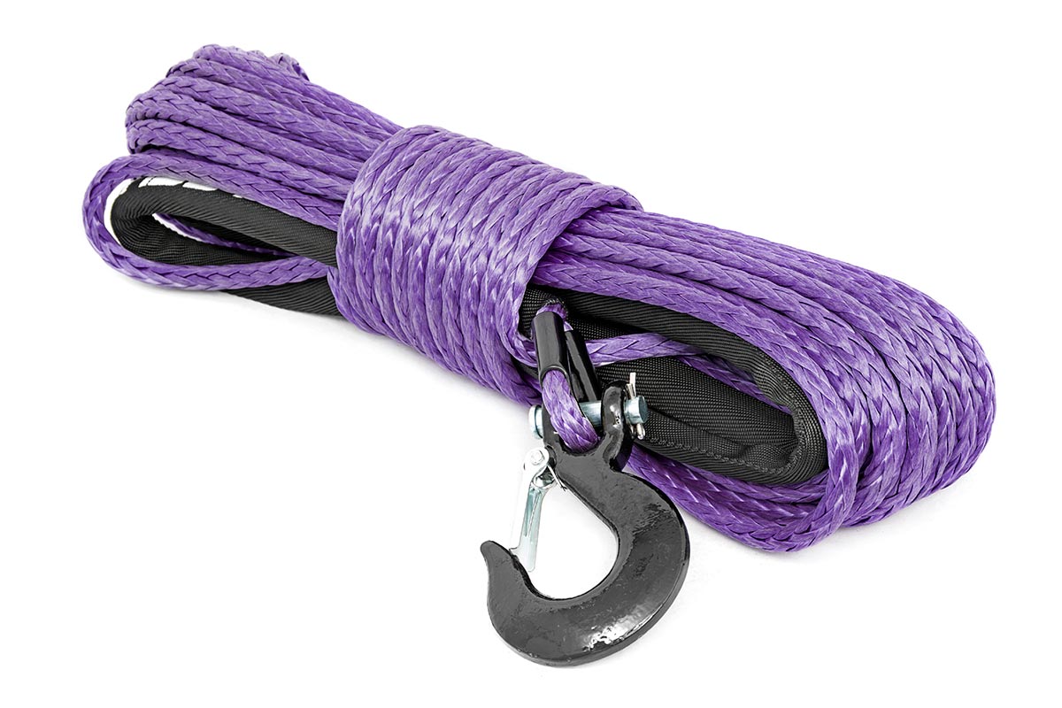 Rough Country RS112 Synthetic Rope | 3/8 Inch | 85 Ft | Purple