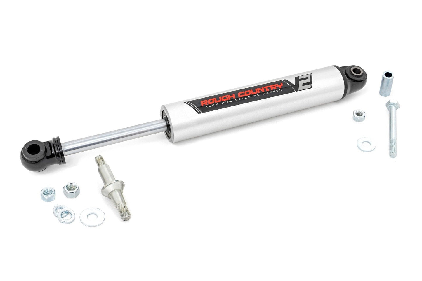 Rough Country 8731770 V2 Steering Stabilizer | Multiple Makes & Models (Chevy/GMC/Jeep)
