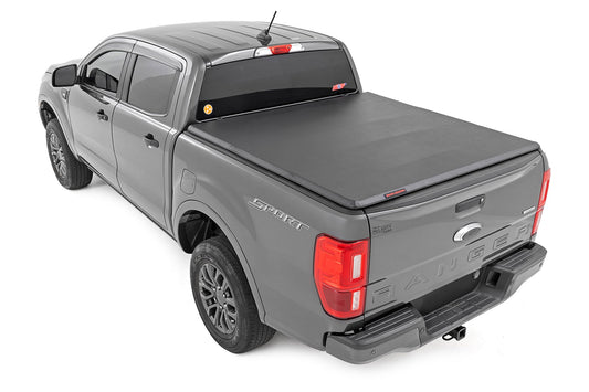 Rough Country 41219500A Soft Tri-Fold Bed Cover | 5' Bed | Ford Ranger 2WD/4WD (2019-2023)