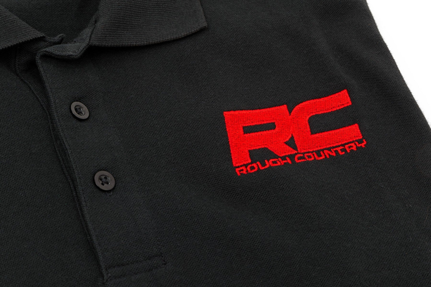 Rough Country 83902 Rough Country Polo | Rough Country Logo | Black | Cotton | Size XL