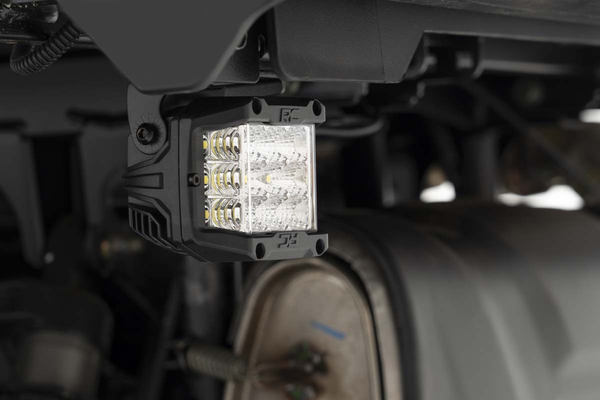 Rough Country 93032 LED Light Kit | Under Bed Mount | 2" Chrome Pair | Wide Angle | Polaris General XP 4 1000