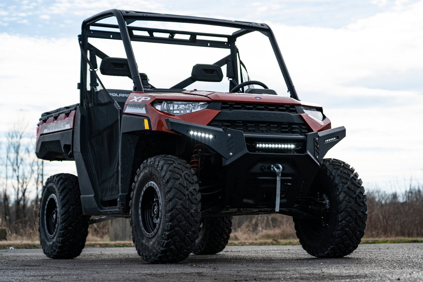 Rough Country 93044 Bumper Wings | 6" Black Slimline LED Pair | Polaris Ranger 1000/Ranger XP 900/1000