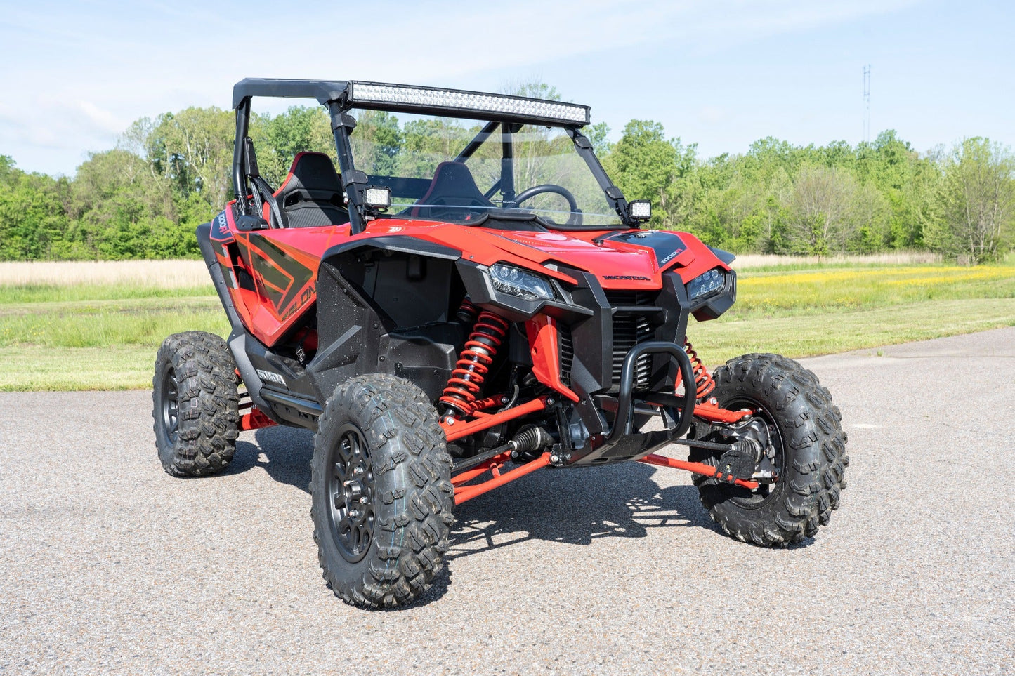Rough Country 92034 LED Light Kit | Cage Mount | 2" Black Pair | White DRL | Honda Talon 1000