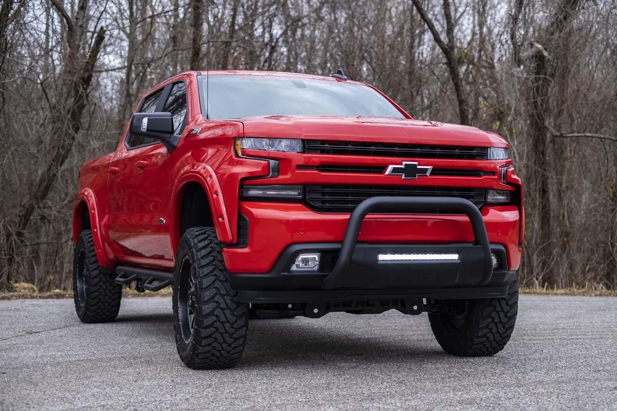 Rough Country B-C4072 Black LED Bull Bar | Chevy Silverado 1500 2WD/4WD (2019-2022)