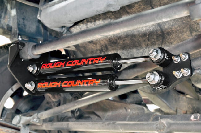 Rough Country 87307 Dual Steering Stabilizer | 4-6.5 Inch Lift | Jeep Wrangler YJ 4WD (1987-1995)