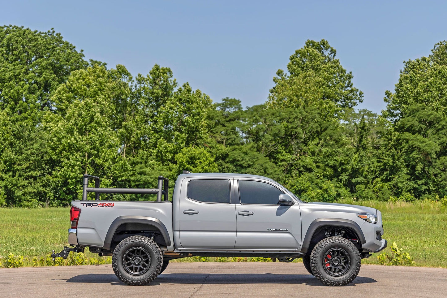 Rough Country 71146A Caliper Covers | Front Only | Red | Toyota Tacoma 2WD/4WD (2005-2023)