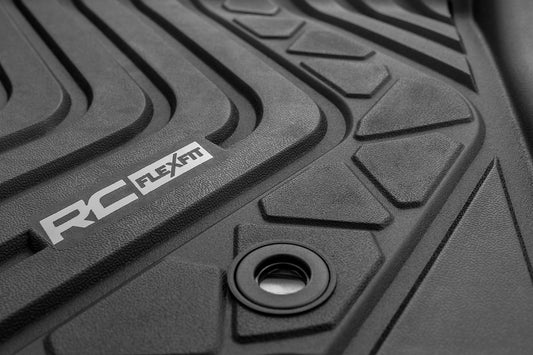 Rough Country FF-7121 Flex-Fit Floor Mats | Front | Toyota Tacoma 2WD/4WD (2016-2023)