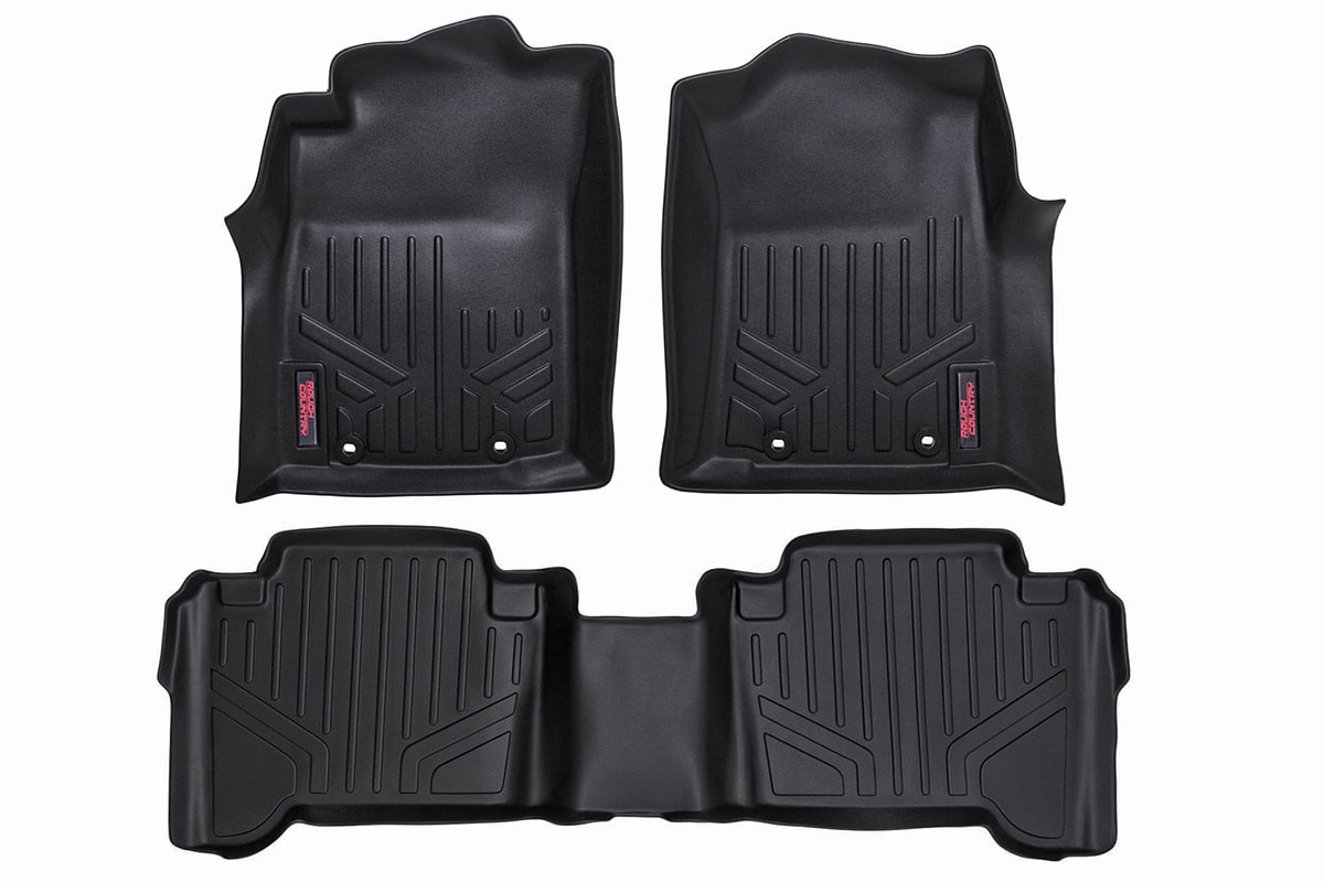 Rough Country M-71213 Floor Mats | Front and Rear | Toyota Tacoma 2WD/4WD (2012-2015)