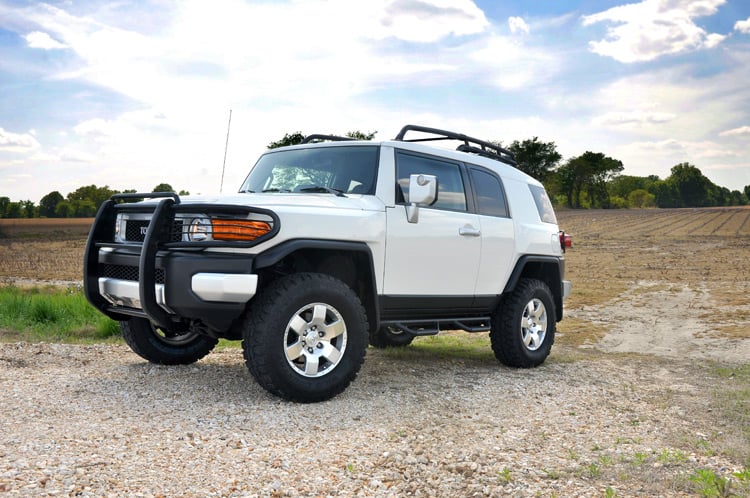 Rough Country 76530RED 3 Inch Lift Kit | Red Spacers | Toyota 4Runner (03-09)/FJ Cruiser (07-14)
