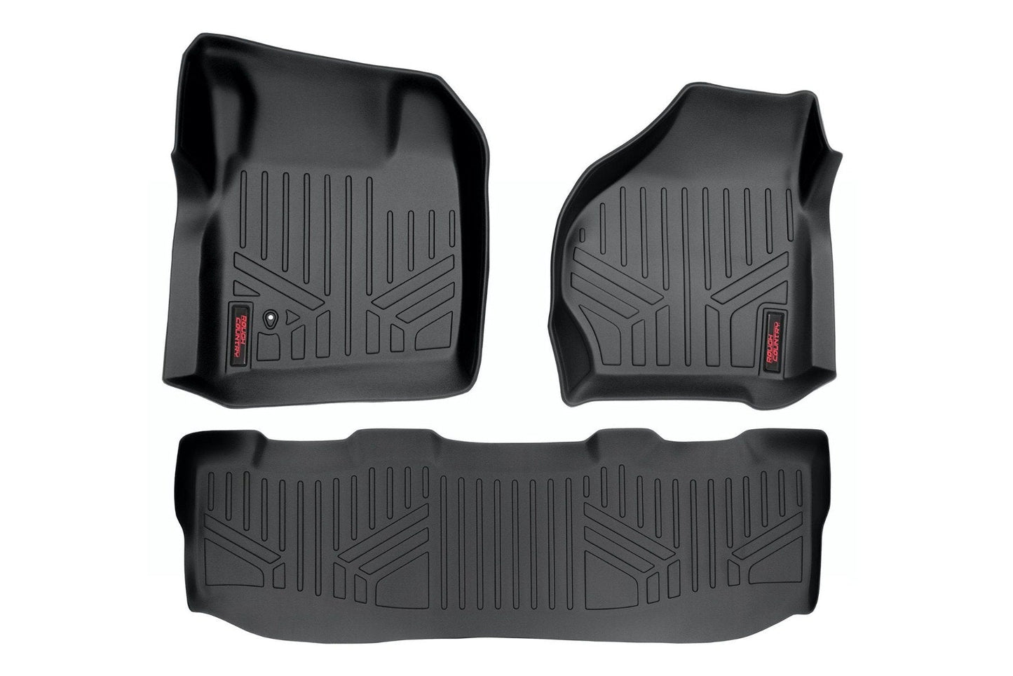 Rough Country M-52002 Floor Mats | FR & RR | Crew Cab | Ford F-250/F-350 Super Duty 2WD/4WD (99-07)