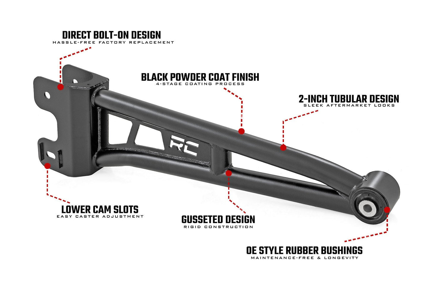 Rough Country 53600 Radius Arm Upgrade | Ford F-250/F-350 Super Duty 4WD (2005-2022)