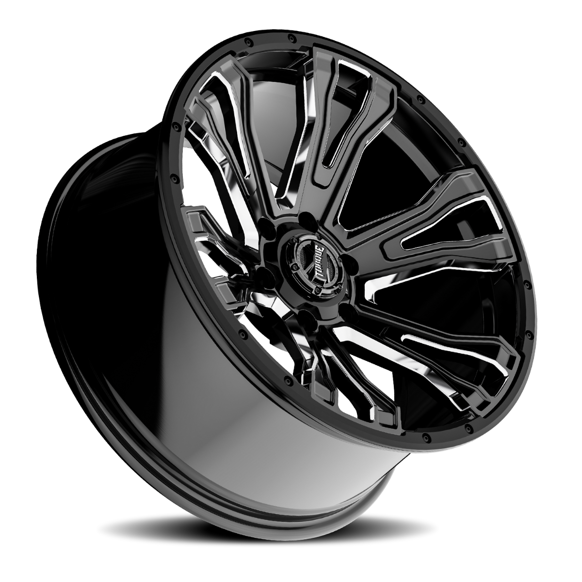 Torque TW407C-20908413-12 Torque Prime | Gloss Black w/Milled Accent | 20x9 | 6x5.5 | -12mm