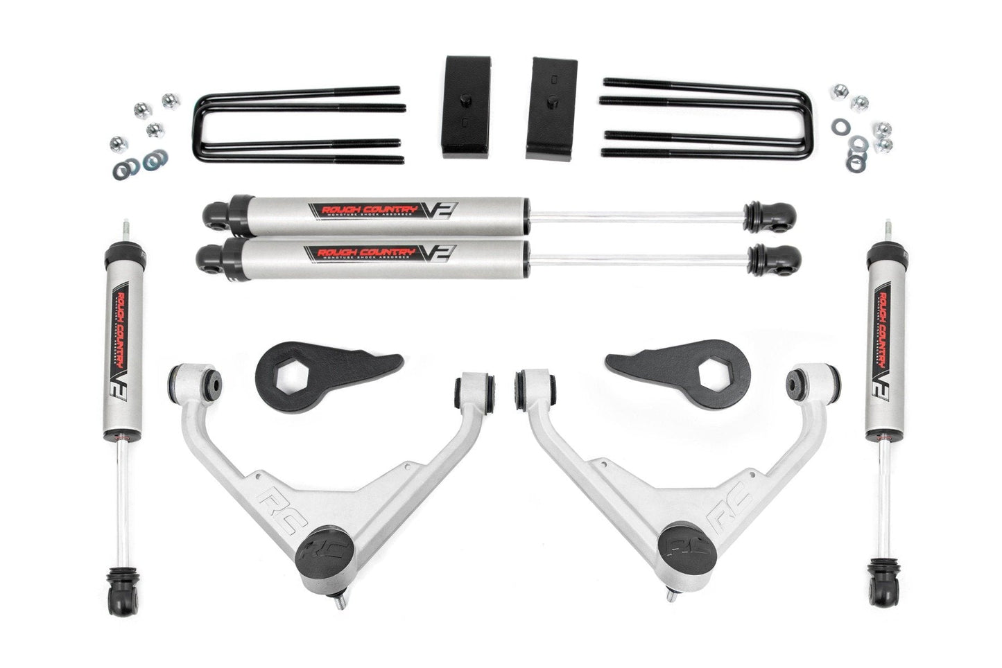Rough Country 859870 3 Inch Lift Kit | V2 | FK/FF | Chevy/GMC 2500HD/3500HD/Suburban 2500/Yukon XL 2500 (01-10)