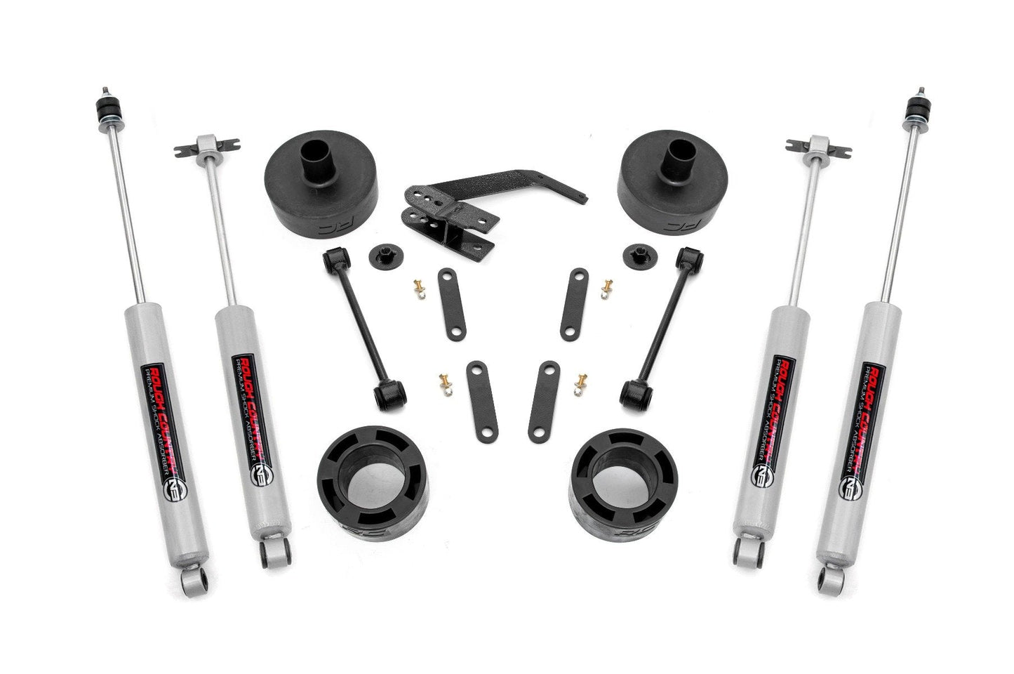 Rough Country 65730 2.5 Inch Lift Kit | Spacers | N3 | Jeep Wrangler JK/Wrangler Unlimited (07-18)