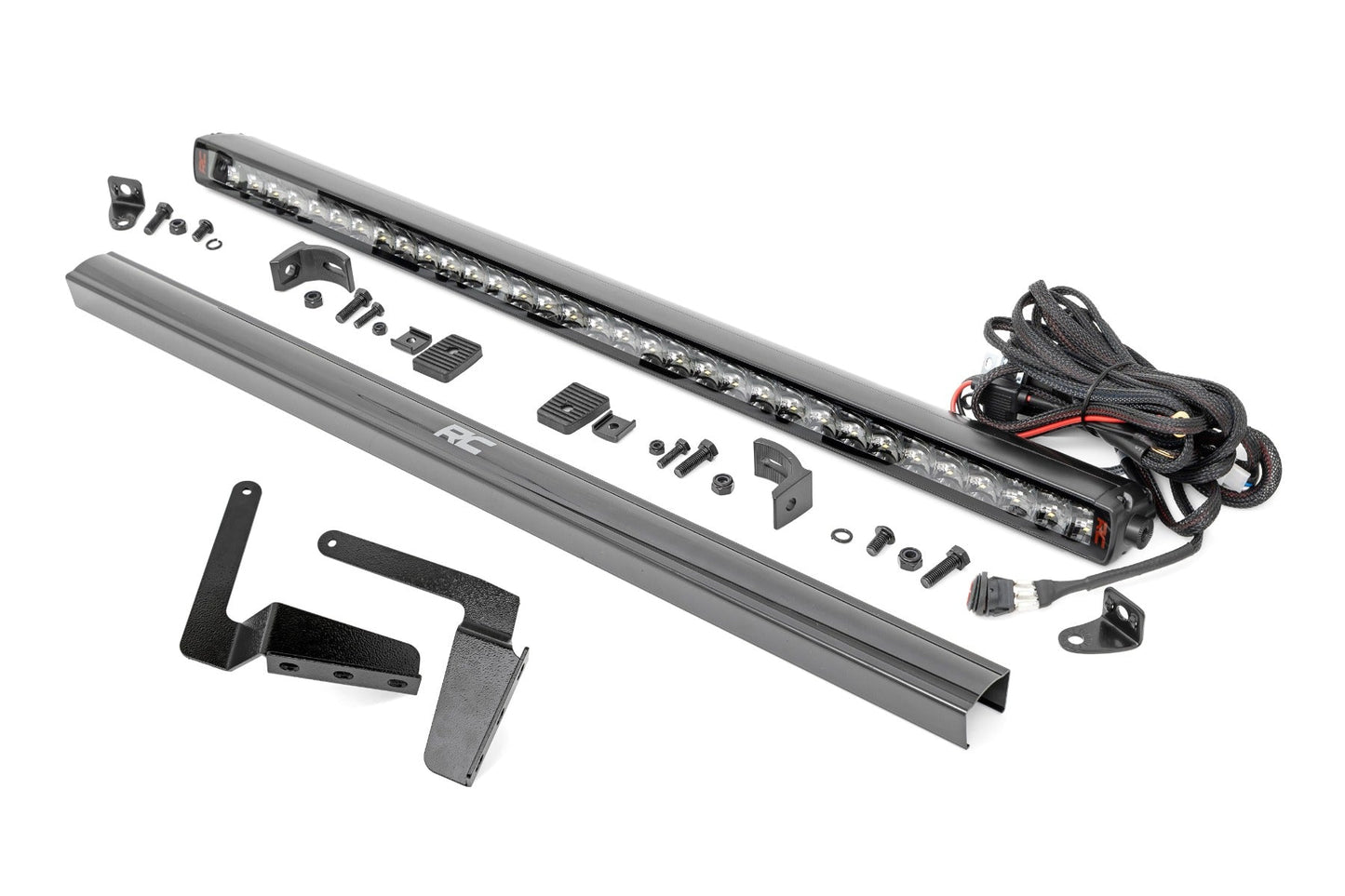 Rough Country 80657 LED Light Kit | Bumper Mount | 30" Spectrum Single Row | Toyota Tundra (14-21)