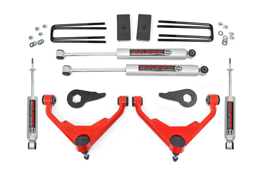 Rough Country 8596N2RED 3 Inch Lift Kit | Chevy/GMC 2500HD/3500HD/Suburban 2500/Yukon XL 2500 (01-10)