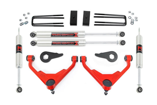 Rough Country 85941RED 3 Inch Lift Kit | M1 | FK/FF | Chevy/GMC 2500HD/3500HD/Suburban 2500/Yukon XL 2500 (01-10)