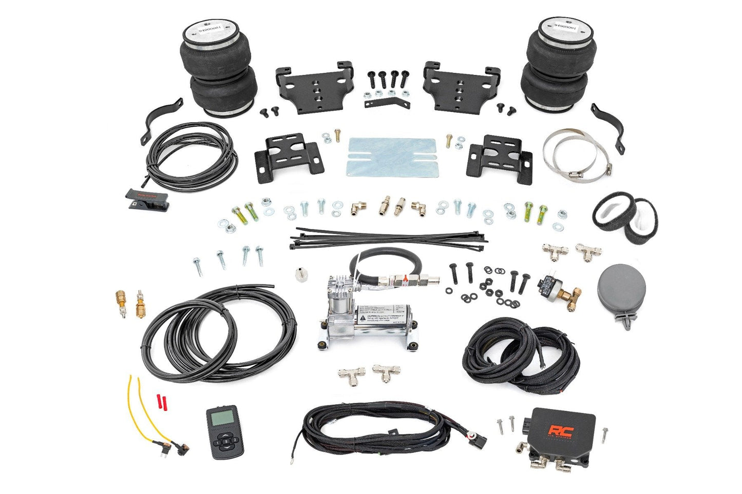 Rough Country 10006WC Air Spring Kit w/compressor | Wireless Controller | 0-6" Lift | Chevy/GMC 2500HD (01-10)