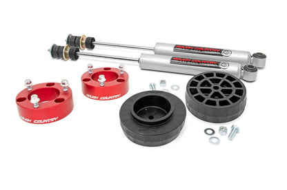 Rough Country 76530RED 3 Inch Lift Kit | Red Spacers | Toyota 4Runner (03-09)/FJ Cruiser (07-14)