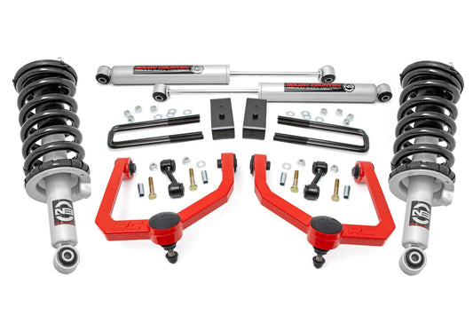 Rough Country 83431RED 3 Inch Lift Kit | N3 Struts & Shocks | Nissan Titan 4WD (2017-2024)