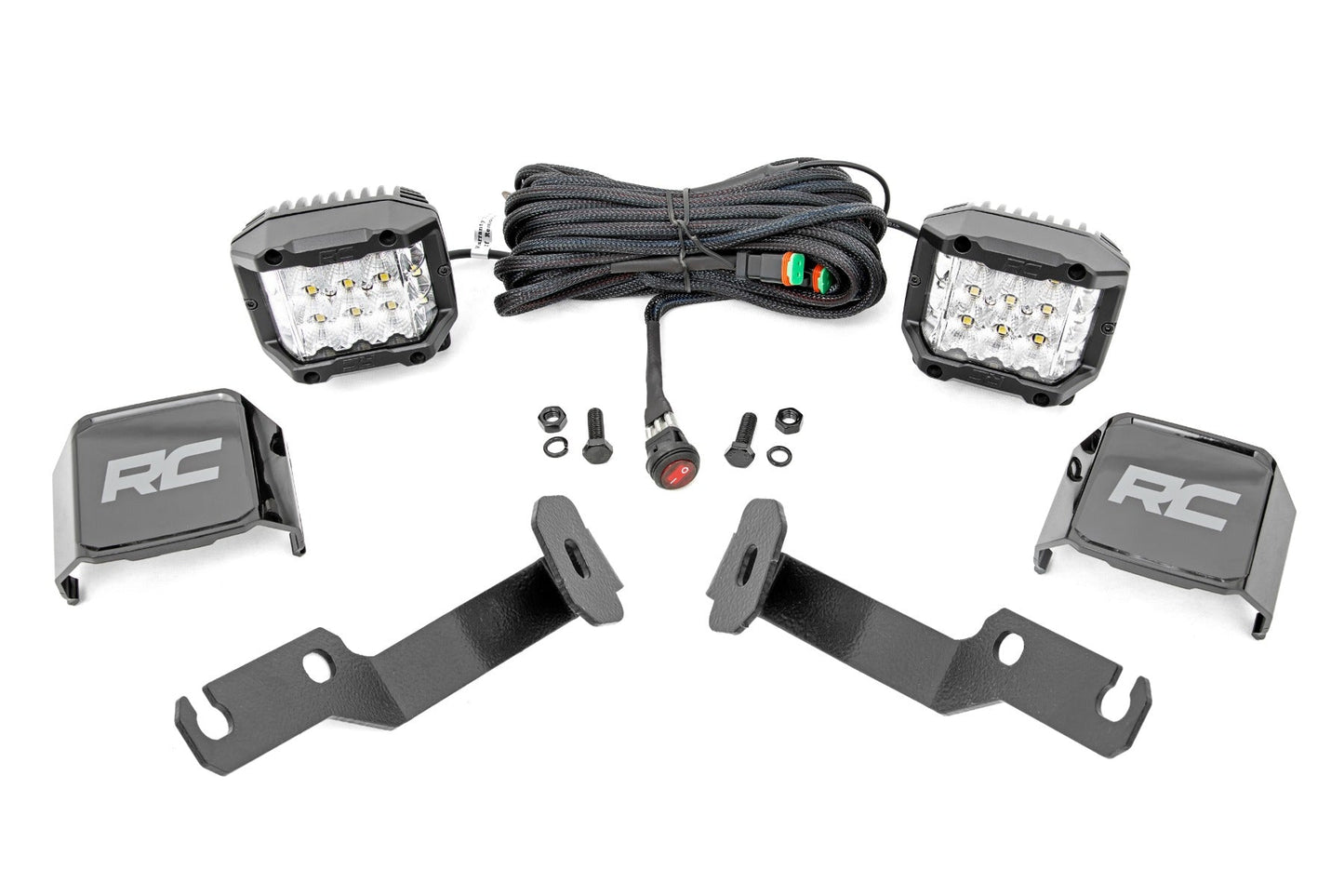 Rough Country 71091 LED Light Kit | Ditch Mount |  3" OSRAM | Wide | Toyota Tacoma 2WD/4WD (05-15)