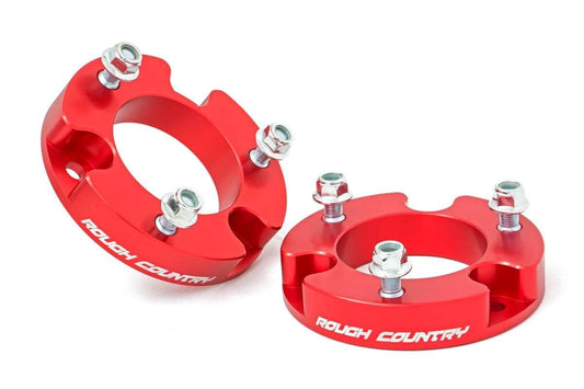 Rough Country 744RED 2 Inch Leveling Kit | Aluminum | Red | Toyota Tacoma 2WD/4WD (2005-2023)