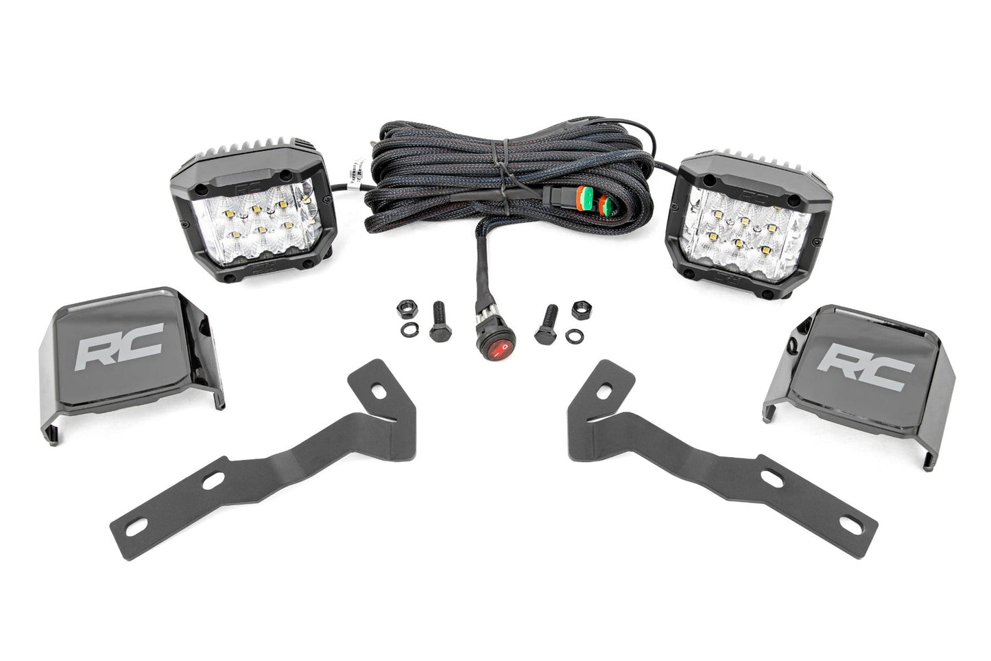 Rough Country 71084 LED Light Kit | Ditch Mount |  3" OSRAM | Wide | Toyota Tacoma 2WD/4WD (16-23)