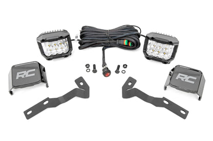 Rough Country 71084 LED Light Kit | Ditch Mount |  3" OSRAM | Wide | Toyota Tacoma 2WD/4WD (16-23)