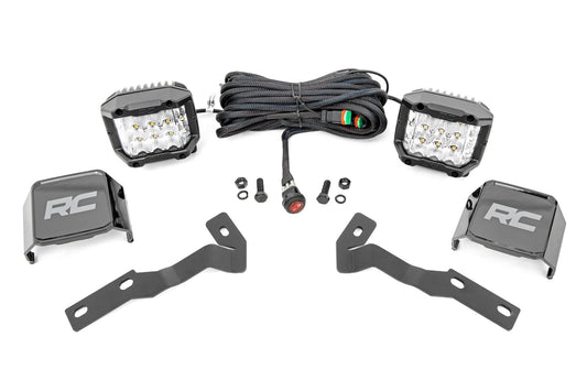 Rough Country 71084 LED Light Kit | Ditch Mount |  3" OSRAM | Wide | Toyota Tacoma 2WD/4WD (16-23)