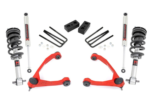 Rough Country 24640RED 3.5 Inch Lift Kit | Cast Steel | M1 Strut | Chevy/GMC 1500 (07-13)