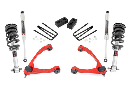 Rough Country 19840RED 3.5 Inch Lift Kit | Cast Steel | M1 Strut | | Chevy/GMC 1500 (14-16)