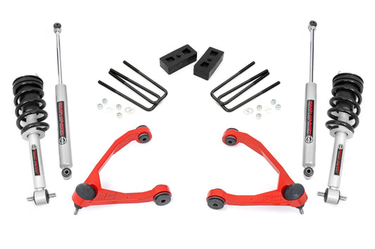 Rough Country 198.23RED 3.5 Inch Lift Kit | Cast Steel | N3 Strut | Chevy/GMC 1500 (14-16)
